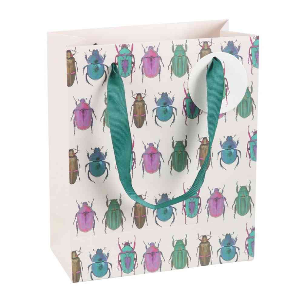 Something Different - 23cm Medium Beetle Print Geschenktasche - Mehrfarben